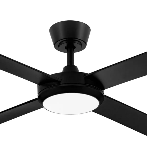 Fanco Eco Silent Pro SMART DC Ceiling Fan with LED Light - 56" (Black) - close up