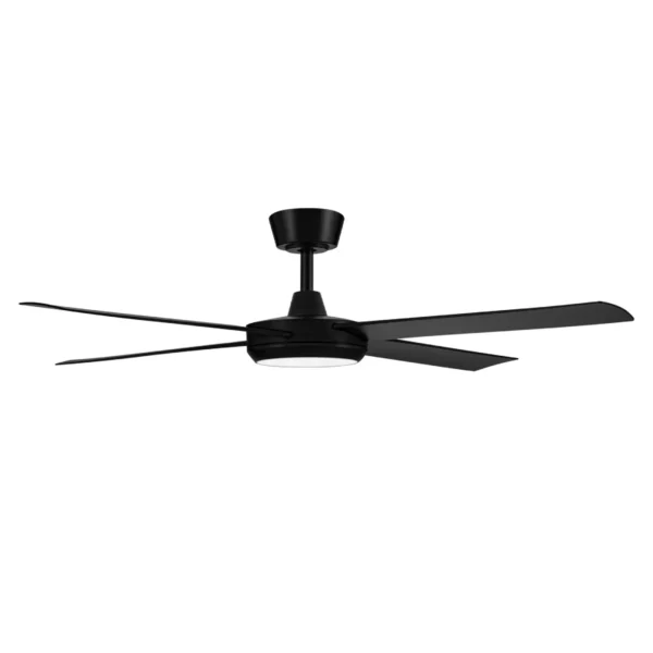 Fanco Eco Silent Pro SMART DC Ceiling Fan with LED Light - 56" (Black) - side view
