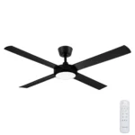 Fanco Eco Silent Pro SMART DC Ceiling Fan with LED Light - 56" (Black) - main