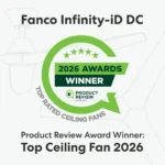 Fanco Infinity-iD DC Ceiling Fan with Wall Control & Remote/SMART - 54" (White with Beechwood Blades) - Image 3