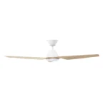 Infinity-iD DC Smart Ceiling Fan with Remote & CCT LED Light - 54" (White with Beechwood) - Image 6