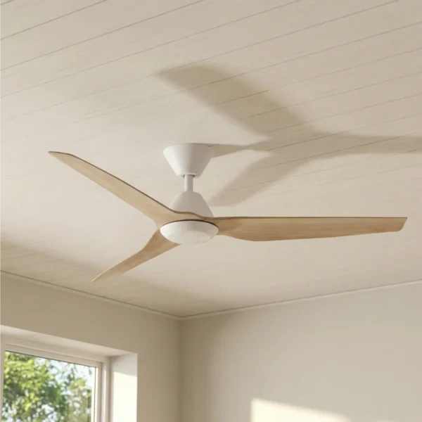 fanco-infinity-id-v3-dc-54-inch-white-and-beechwood-blades-with-light-close-up-insitu