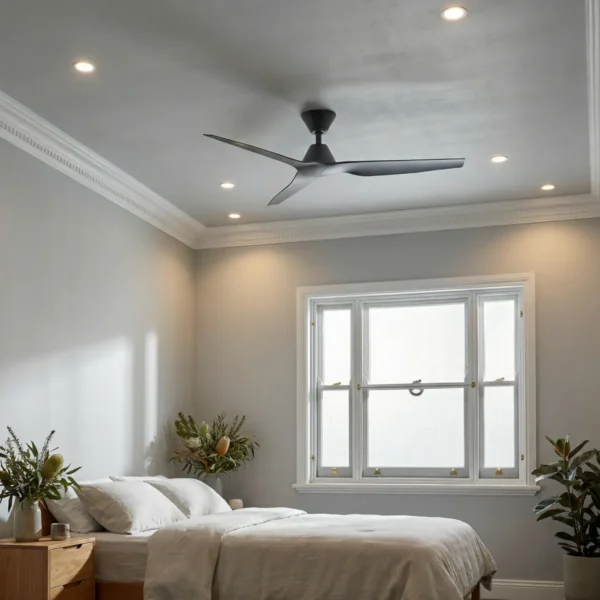 fanco-infinity-id-dc-54-inch-black-no-light-installed-in-modern-bedroom