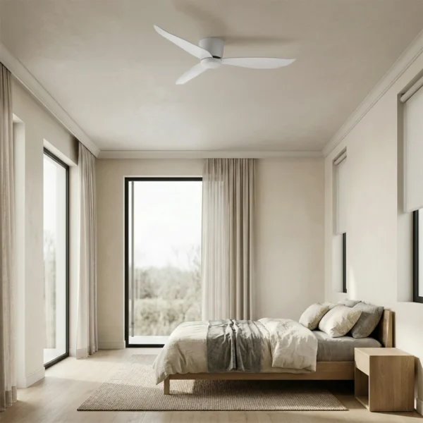 Claro Essentials Spirit DC Ceiling Fan with LED Light - 52" (White) - Image 3