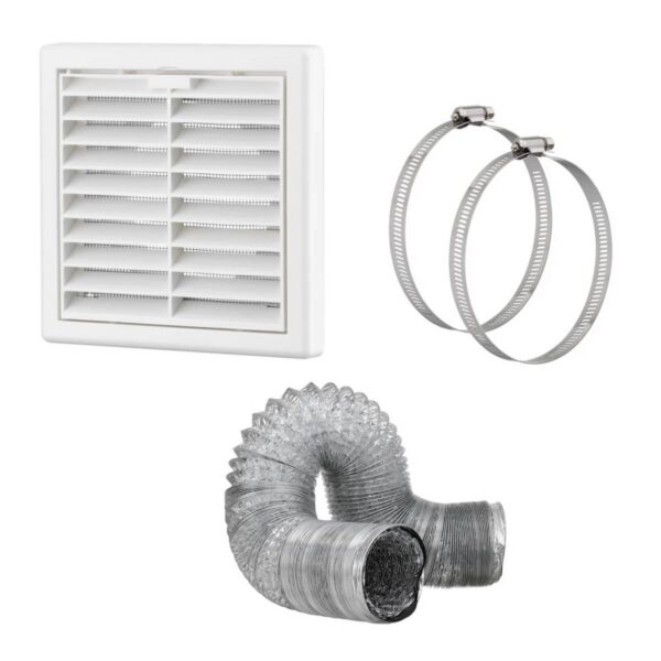 mercator-duct-kit-100mm-white-with-3m-duct-2x-worm-clamps-and-external-louvre-grill
