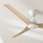 fanco-infinity-id-dc-60-inch-ceiling-fan-with-led-light-white-with-beechwood-timber-style-blades-angled-close-up-insitu