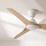 fanco-infinity-id-smart-dc-48-inch-ceiling-fan-with-led-light-white-with-beechwood-timber-style-blades-angled-close-up-insitu