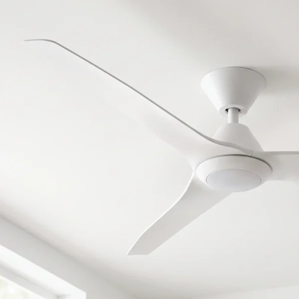 fanco-infinity-id-smart-dc-54-inch-ceiling-fan-with-led-light-white-angled-close-up-insitu