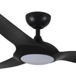 Claro Glider DC High Airflow Ceiling Fan with LED Light - 52" (Black) - Image 5