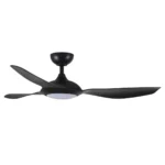 Claro Glider DC High Airflow Ceiling Fan with LED Light - 52" (Black) - Image 7