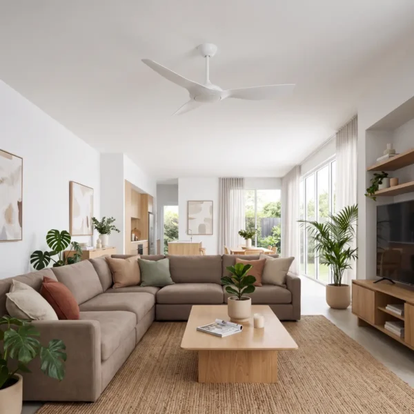 Claro Glider DC High Airflow Ceiling Fan - 52" (White) - Image 4