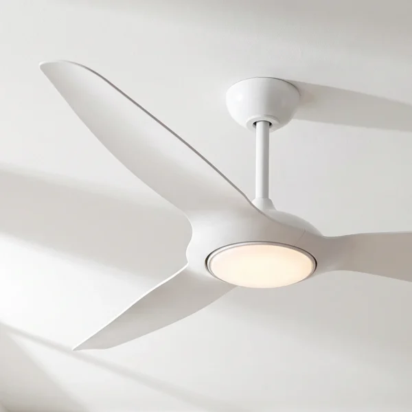 Claro Glider DC High Airflow Ceiling Fan with LED Light - 52" (White) - Image 6