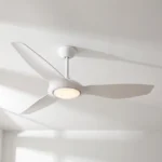 Claro Glider DC High Airflow Ceiling Fan with LED Light - 52" (White) - Image 2