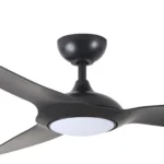 Claro Glider DC High Airflow Ceiling Fan with LED Light - 60" (Black) - Image 2