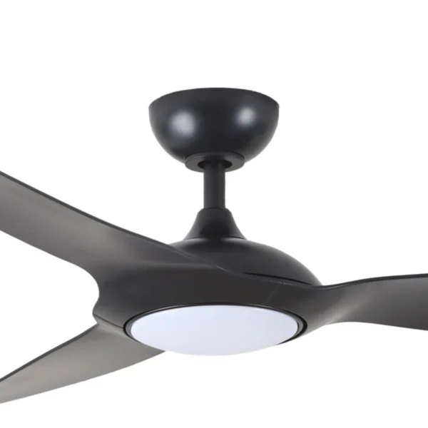 Claro Glider DC High Airflow Ceiling Fan with LED Light - 60" (Black) - Image 2