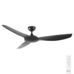Claro Glider DC High Airflow Ceiling Fan - 60" (Black)