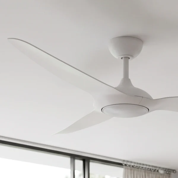 Claro Glider DC High Airflow Ceiling Fan with LED Light - 60" (White) - Image 4