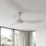 Claro Glider DC High Airflow Ceiling Fan with LED Light - 60" (White) - Image 2