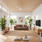 Claro Glider DC High Airflow Ceiling Fan with LED Light - 60" (White) - Image 3