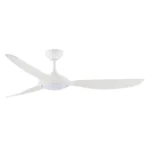 Claro Glider DC High Airflow Ceiling Fan with LED Light - 60" (White) - Image 9
