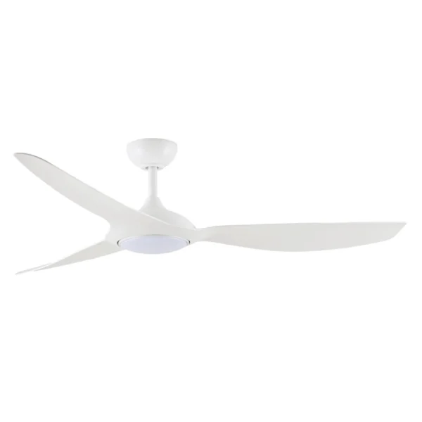 Claro Glider DC High Airflow Ceiling Fan with LED Light - 60" (White) - Image 9
