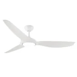 Claro Glider DC High Airflow Ceiling Fan with LED Light - 60" (White) - Image 8