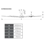 Hunter Pacific Magnum 2 DC Ceiling Fan - 80" (White) - Image 3