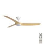 hunter-pacific-aqua-ip66-v3-dc-52-inch-ceiling-fan-white-with-oak-timber-style-blades-with-led-light-and-remote-control